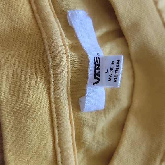 Off The Wall By Vans Yellow Cropped Shirt - Picture 3 of 4